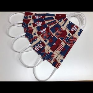 Cotton Face Mask Patriotic Hearts